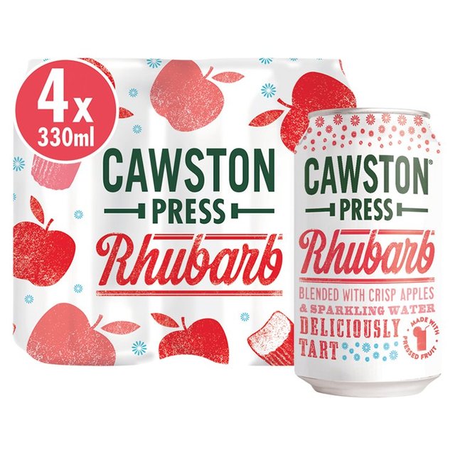 Cawston Press Sparkling Rhubarb & Apple   4 x 330ml GOODS M&S   