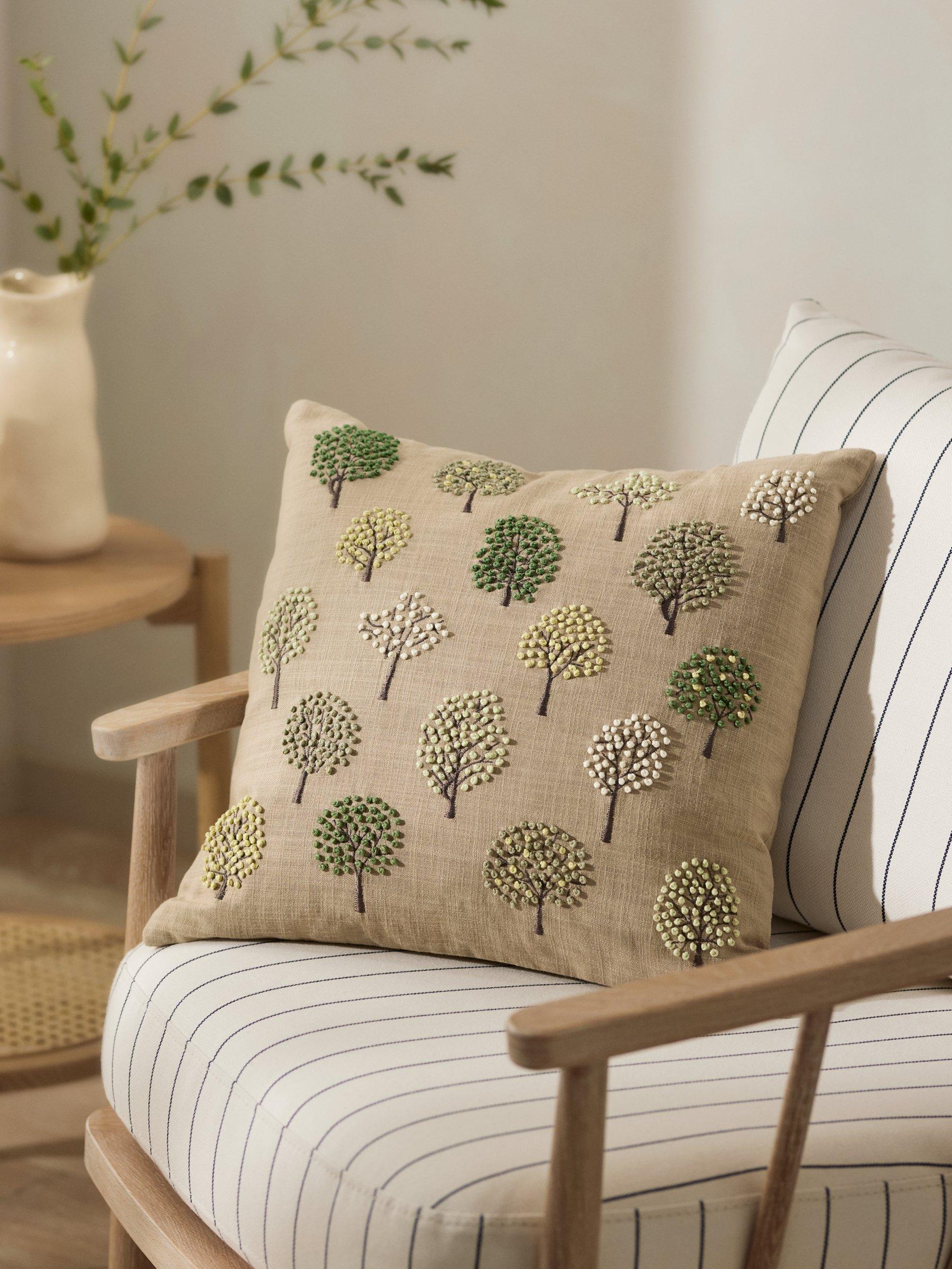 John Lewis Mini Trees cotton cushion 45cm - British product