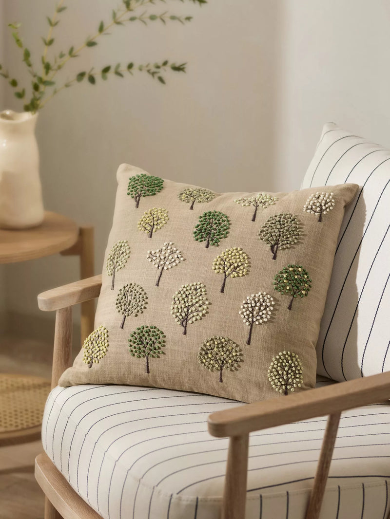 John Lewis Mini Trees cotton cushion 45cm - British product