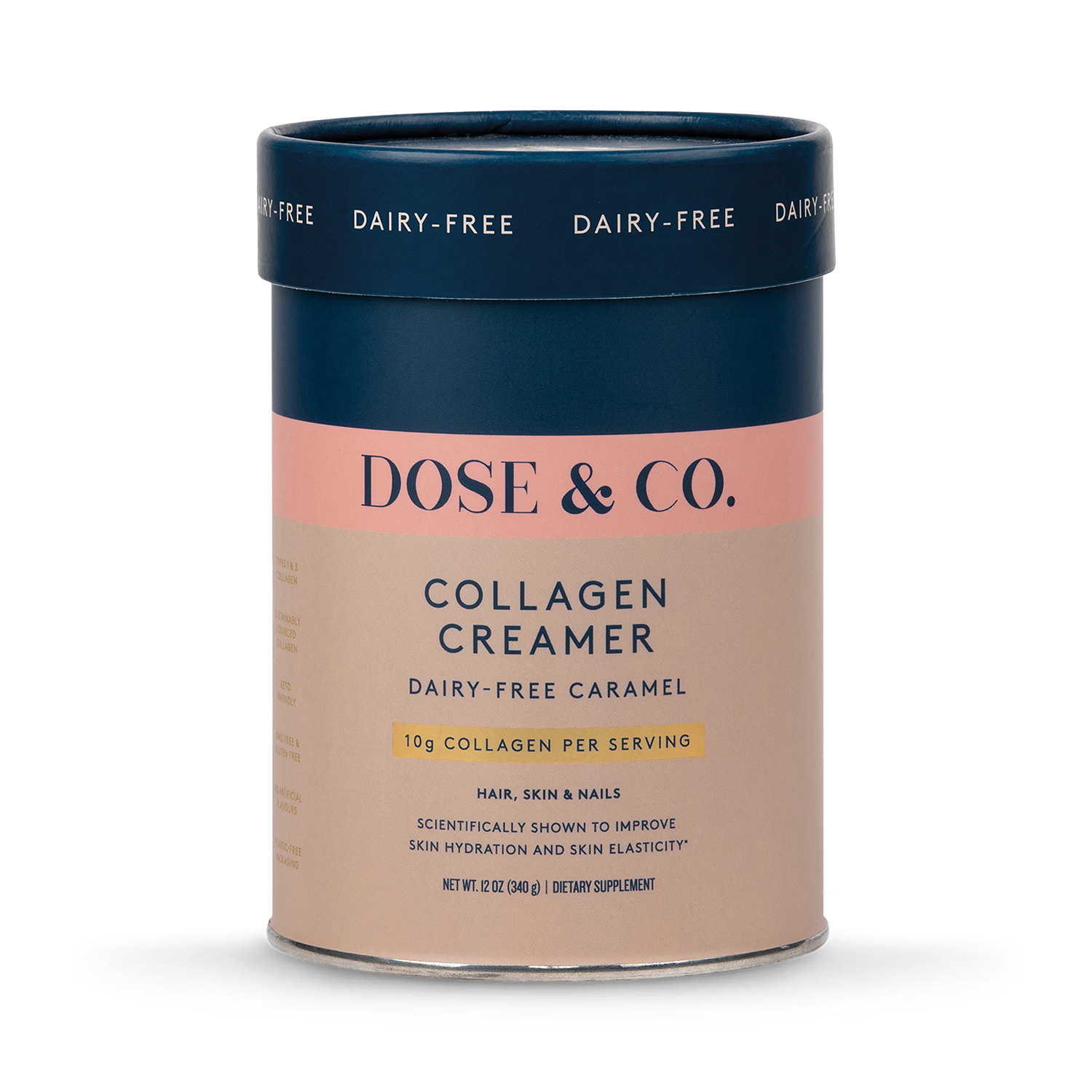 Dose & Co Dairy-Free Collagen Creamer Caramel 340g