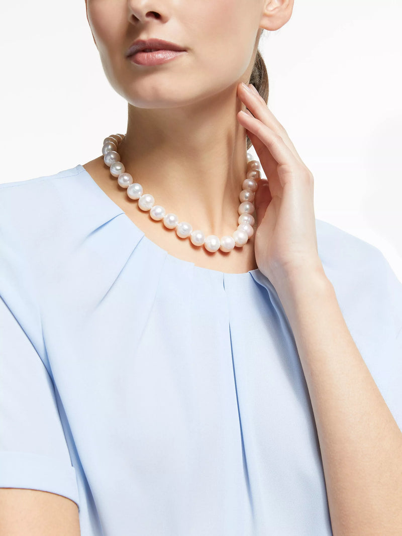Lido Pearls extra large freshwater pearl necklace white (British brand)
