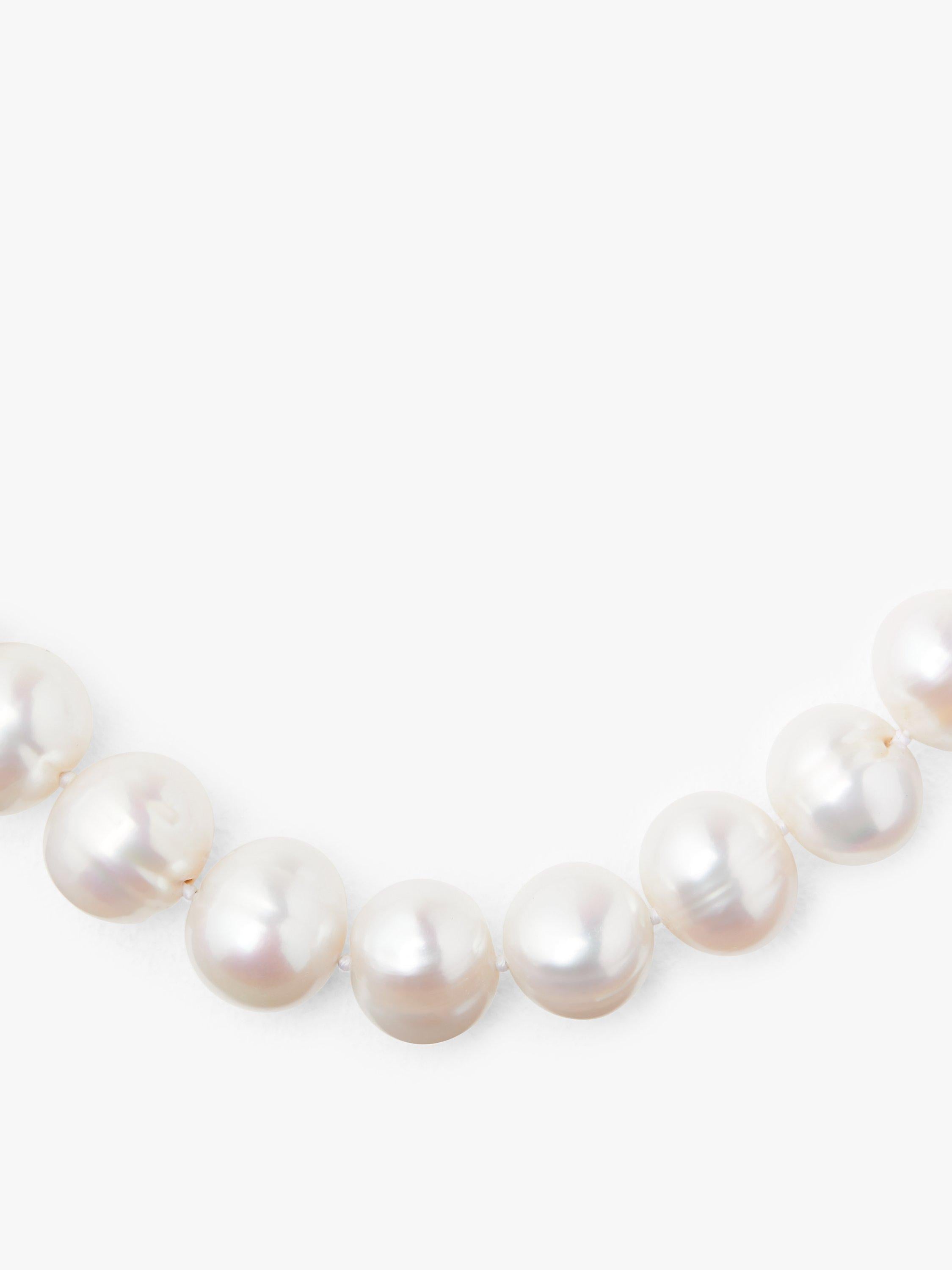 Lido Pearls extra large freshwater pearl necklace white (British brand)