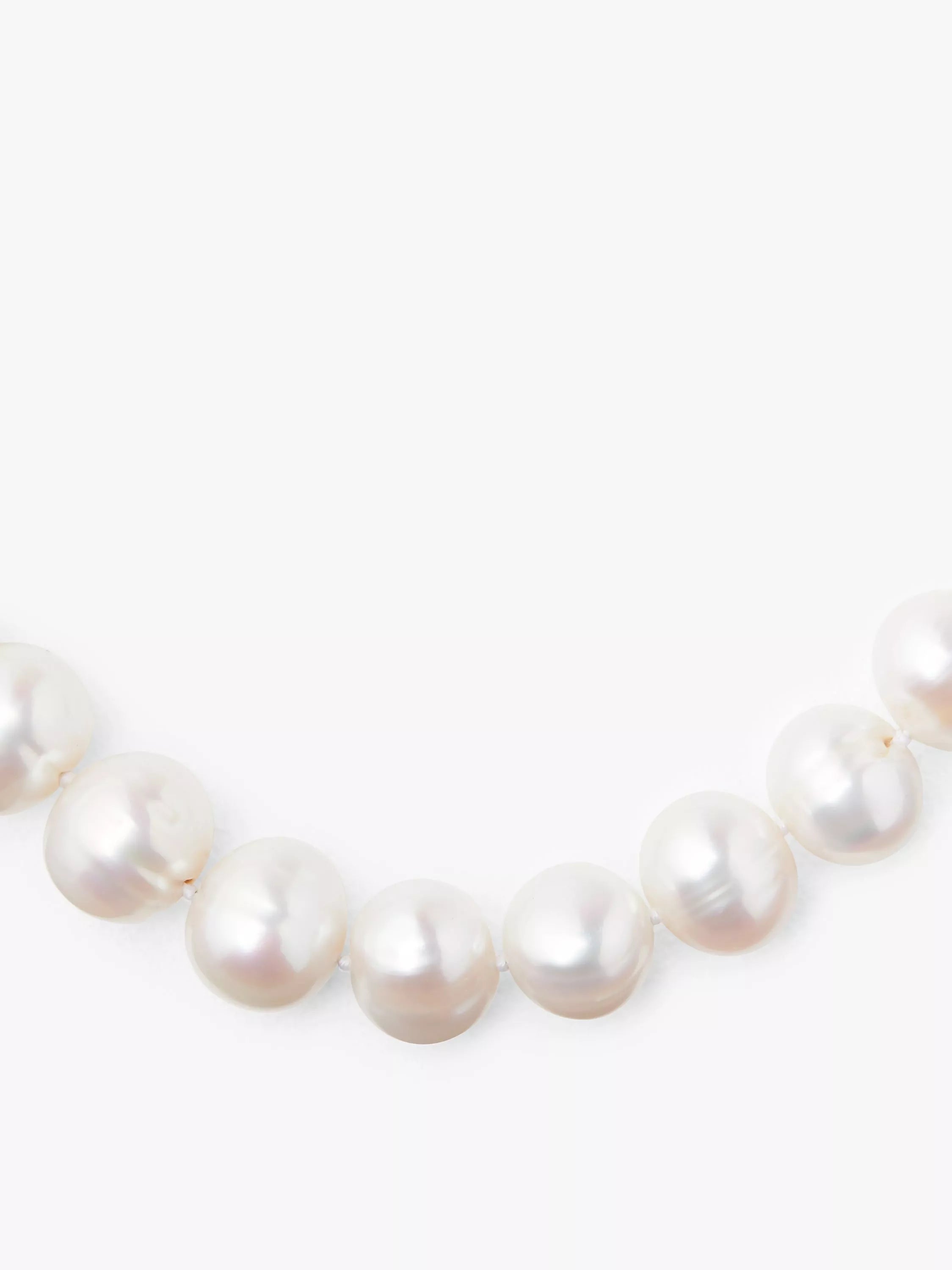 Lido Pearls extra large freshwater pearl necklace white (British brand)