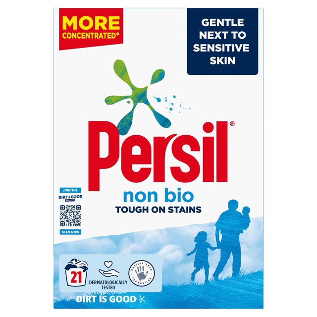 Persil Fabric Cleaning Washing Powder Non Bio 21 Wash    1.05kg