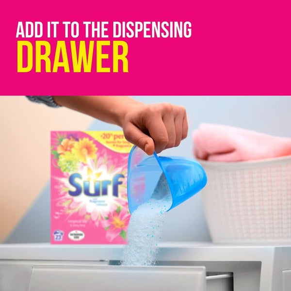 Surf Tropical Lily Washing Powder Joy-infused Fragrance With Natural Essential Oil Lasting Up To 12 Hours In Wear For Brilliantly Clean Laundry Every