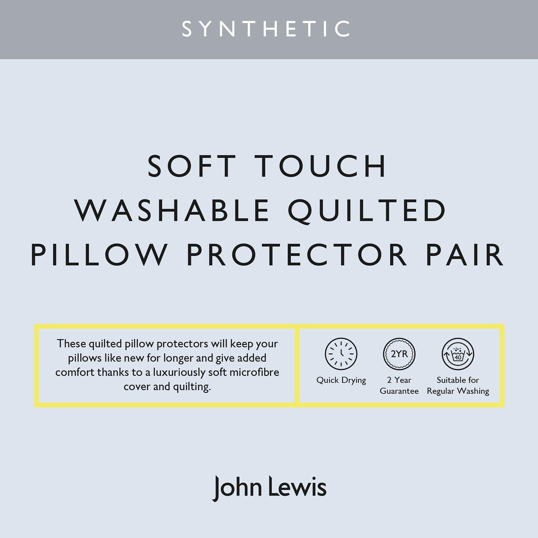 John Lewis quilted soft touch pillow protectors king size pair, UK version