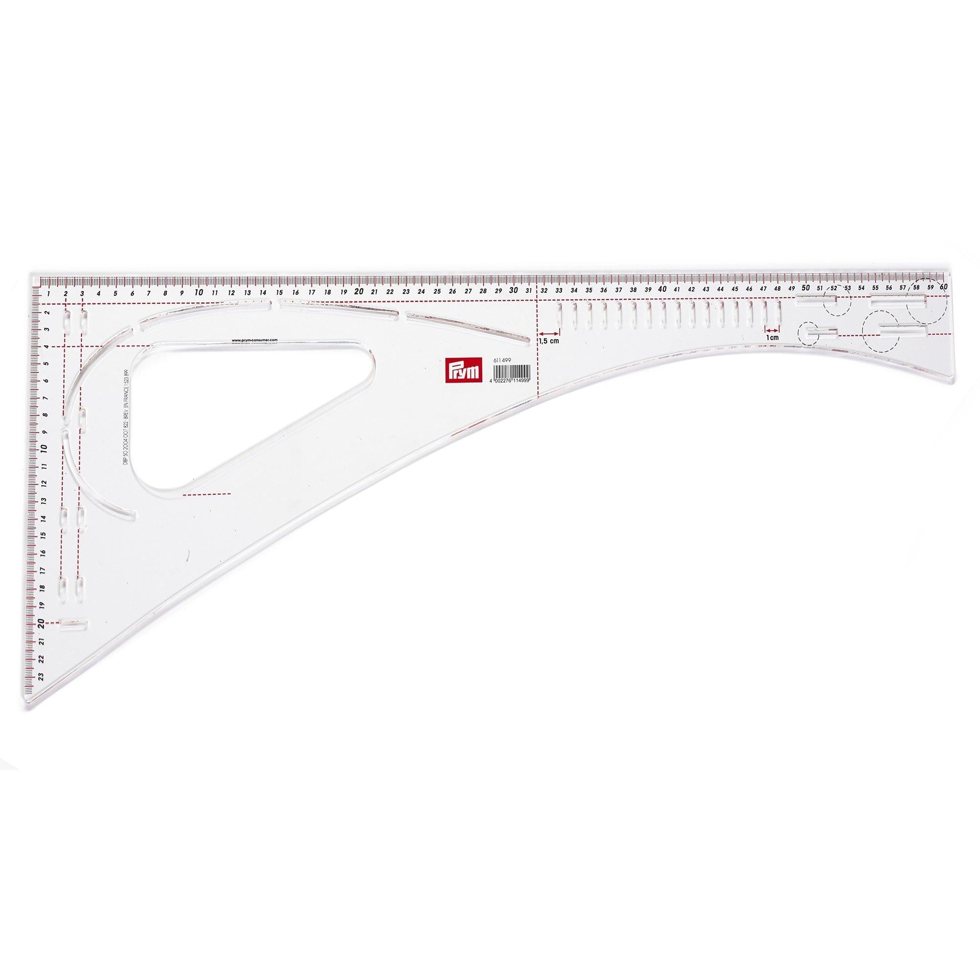 Prym dressmaker's ruler transparent measuring tool, UK version