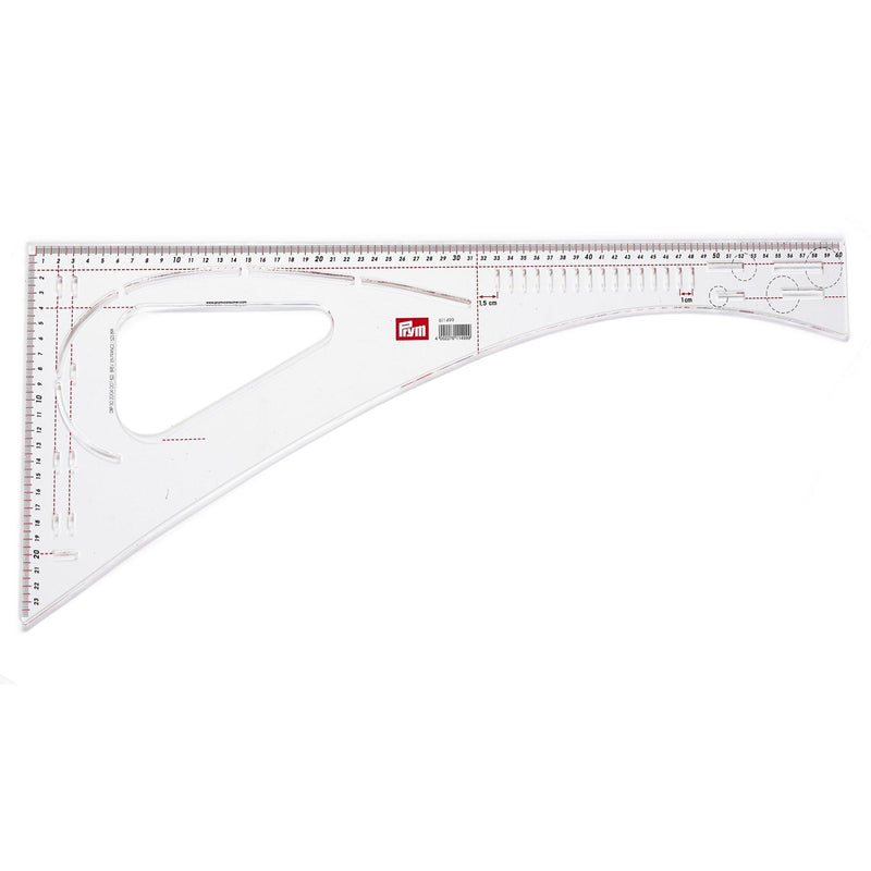 Prym dressmaker's ruler transparent measuring tool, UK version