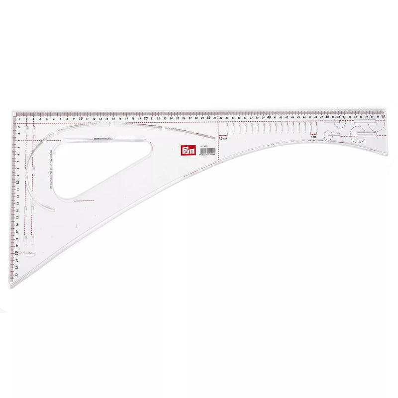 Prym dressmaker's ruler transparent measuring tool, UK version