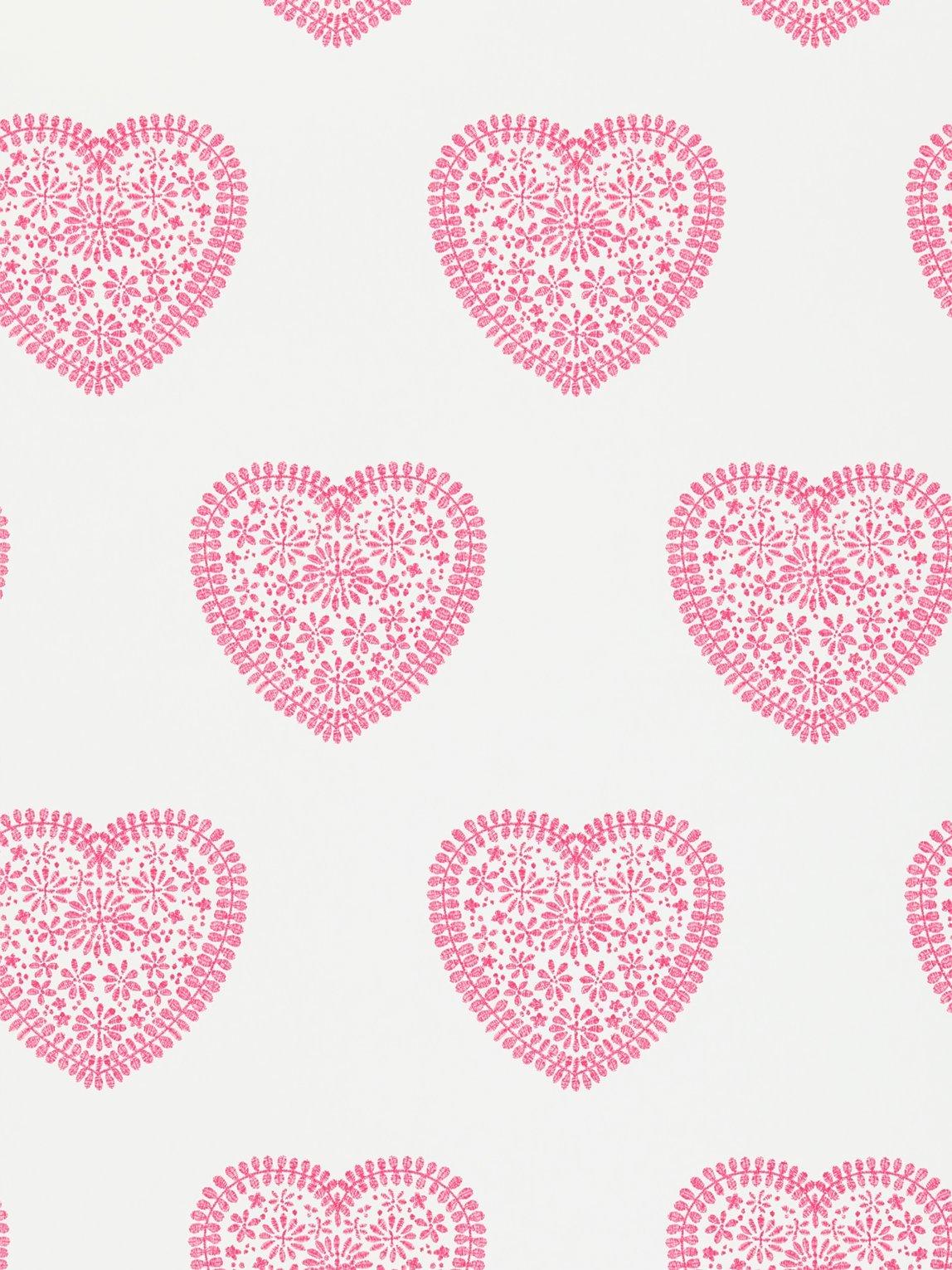 Sweet hearts wallpaper with embroidered effect, UK version