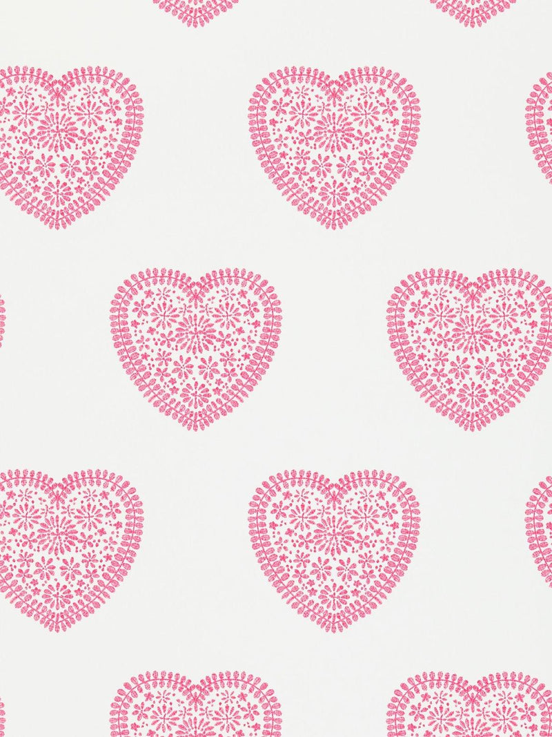 Sweet hearts wallpaper with embroidered effect, UK version