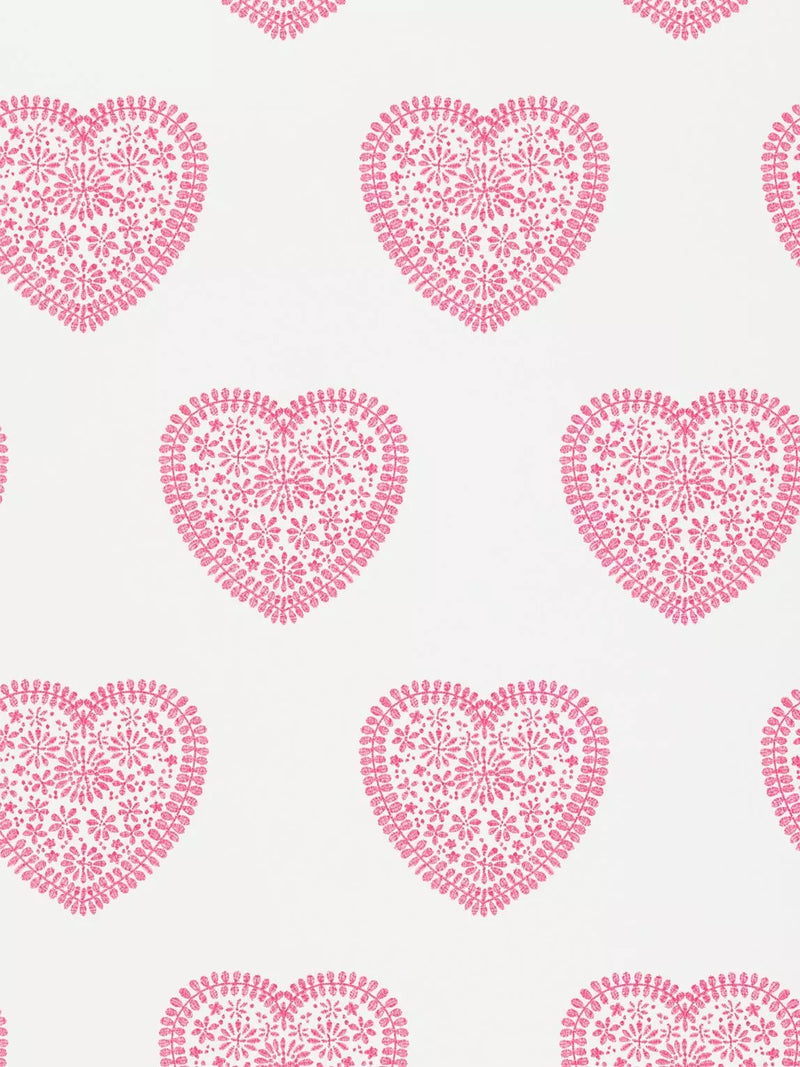 Sweet hearts wallpaper with embroidered effect, UK version