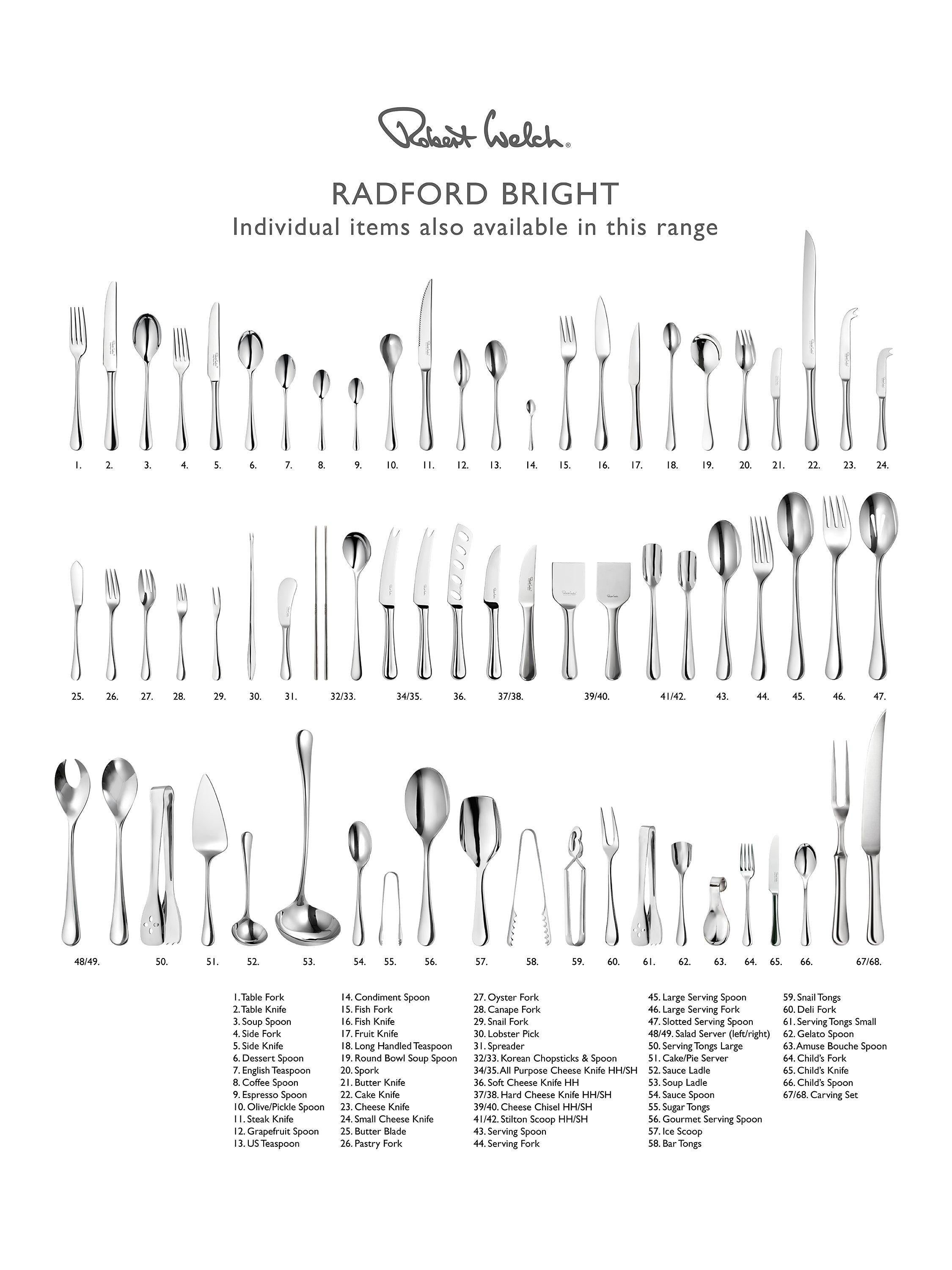 Robert Welch Radford 24-piece stainless steel cutlery set, UK version