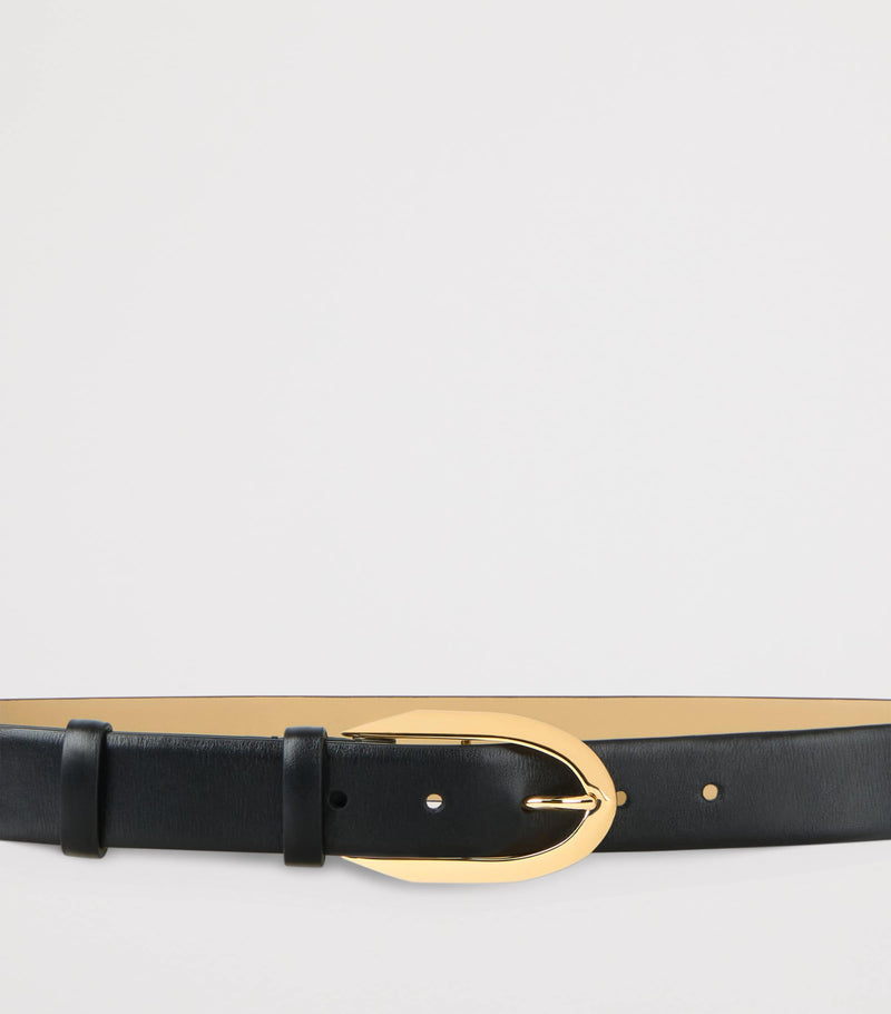 Givenchy calfskin leather belt with oval buckle 3cm, imported from the UK
