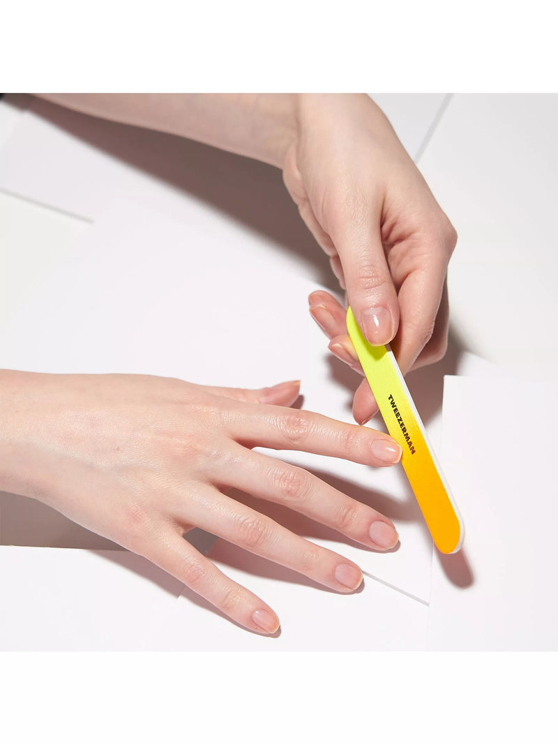 Tweezerman Neon Hot Filemates nail files, pack of 3 (British brand)