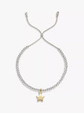 Estella Bartlett adjustable beaded star bracelet in silver and gold - British product