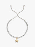 Estella Bartlett adjustable beaded star bracelet in silver and gold - British product