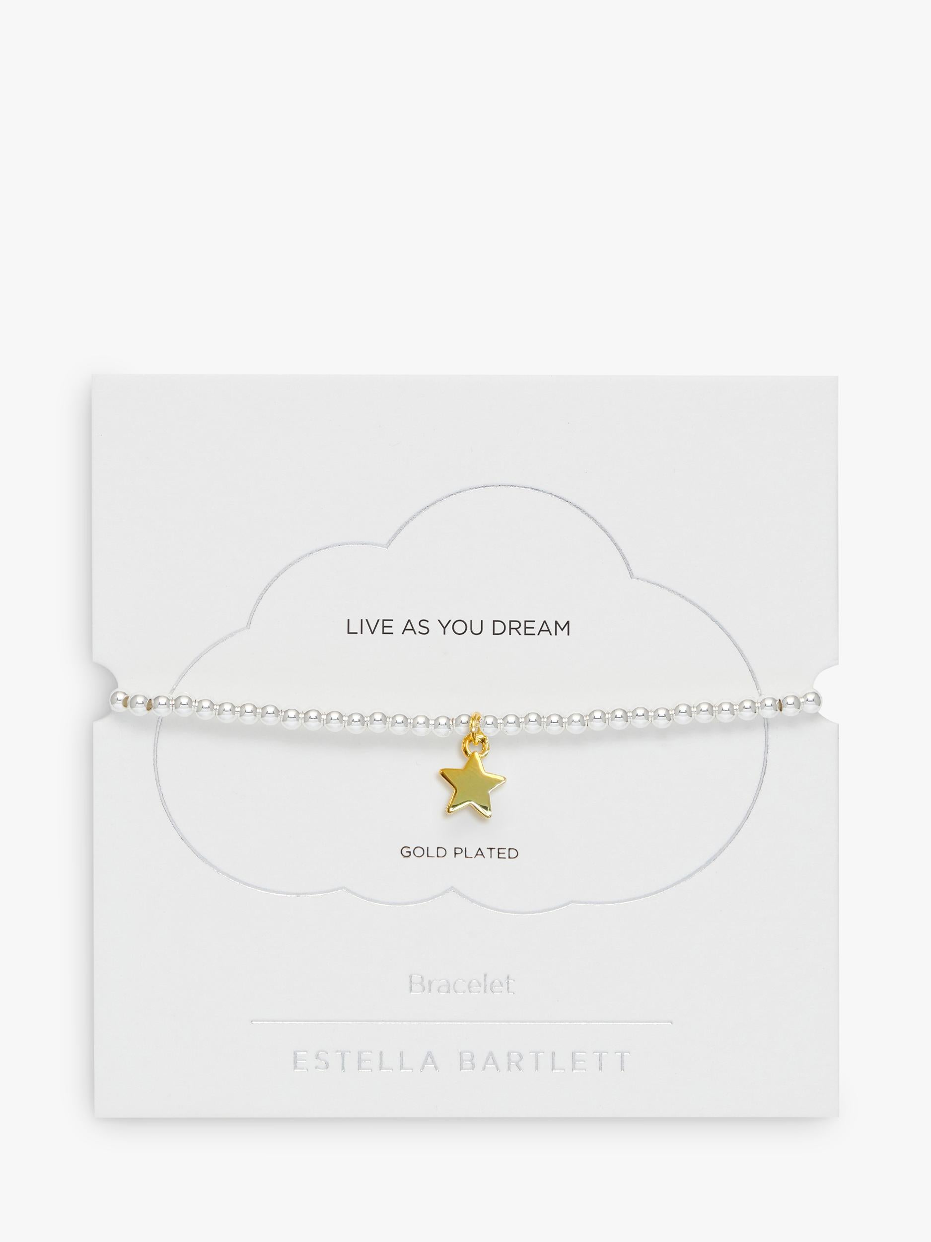 Estella Bartlett adjustable beaded star bracelet in silver and gold - British product