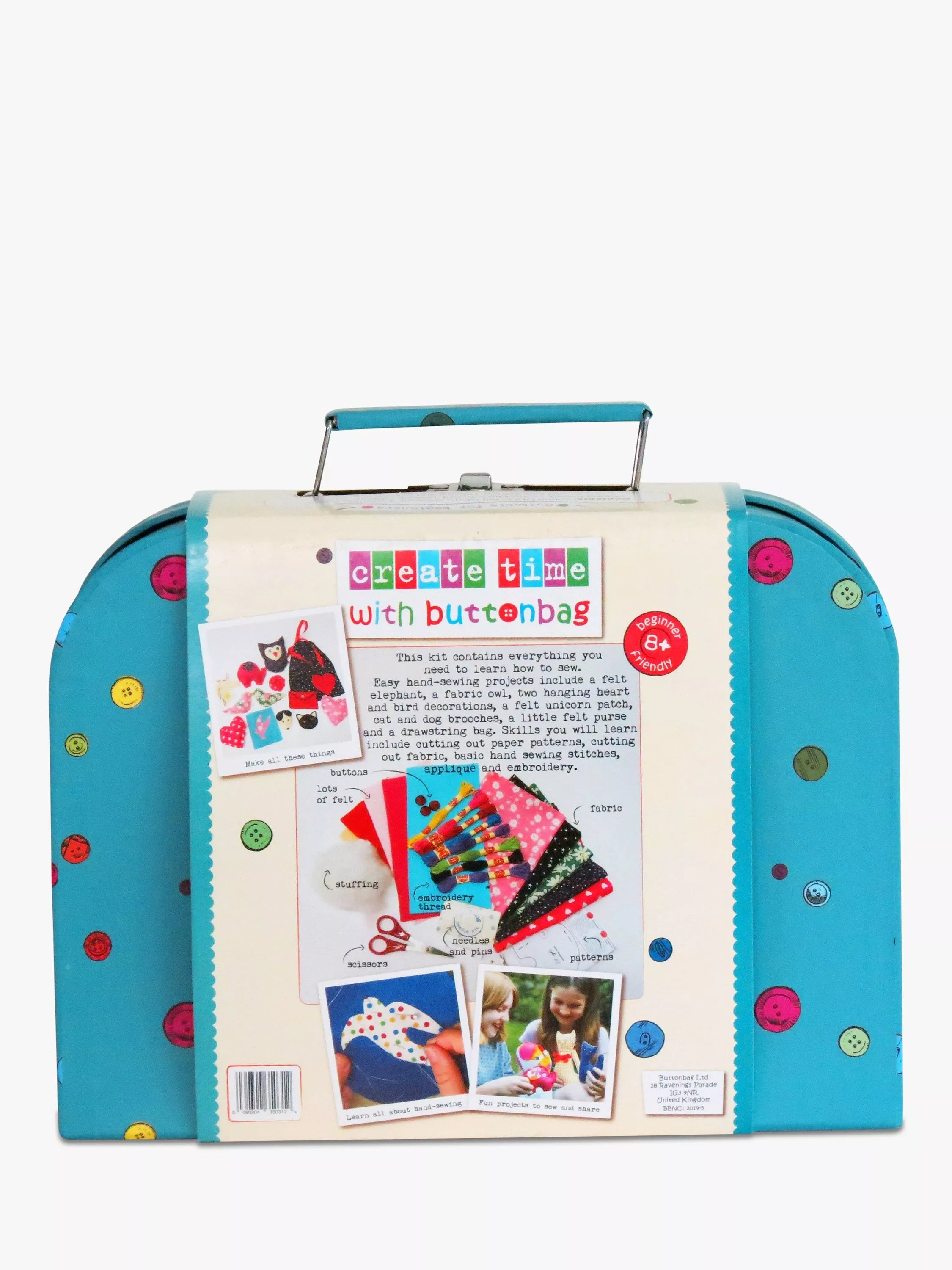 Buttonbag Sewing Kit complete set for beginners, UK version