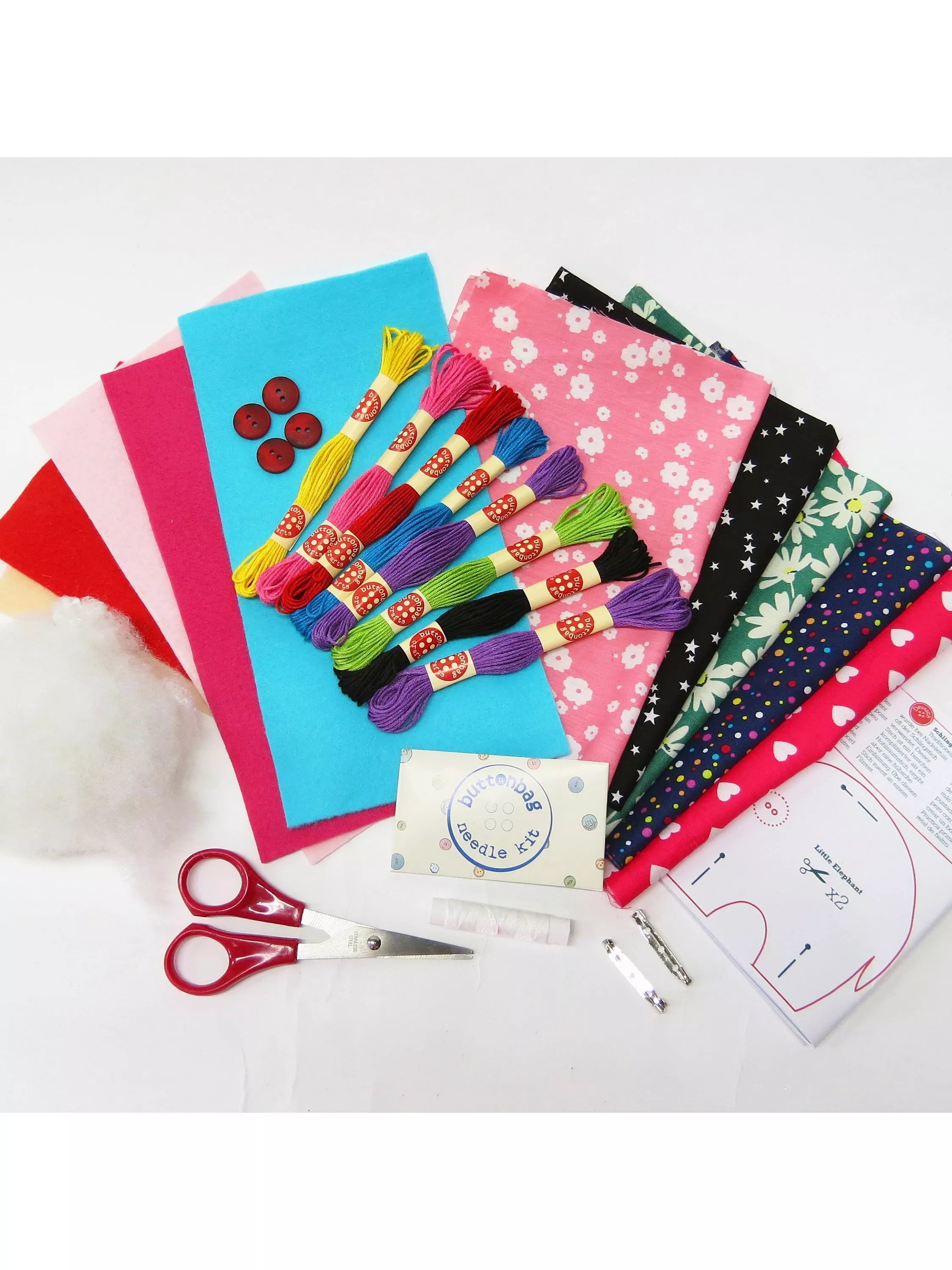 Buttonbag Sewing Kit complete set for beginners, UK version