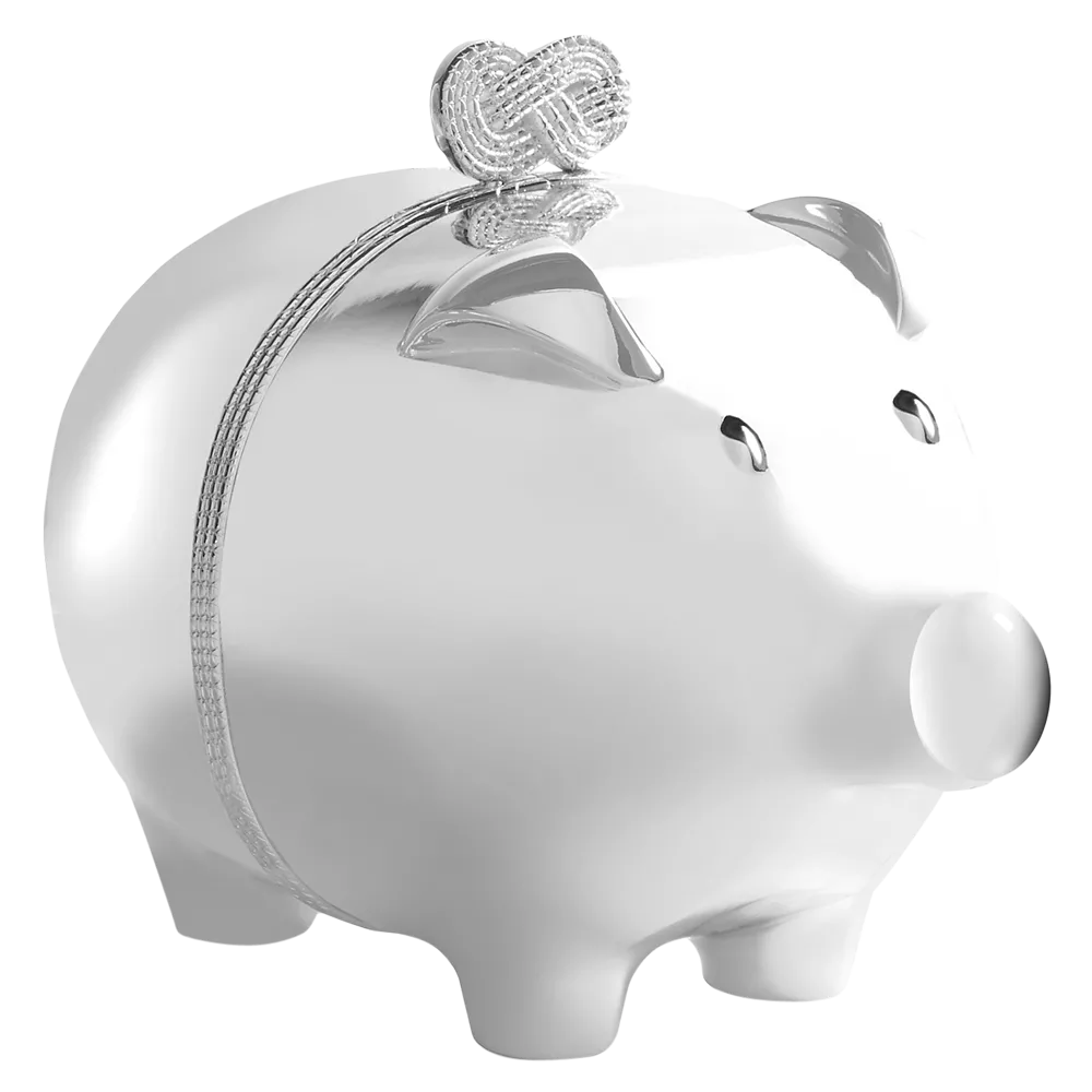 Vera Wang infinity piggy bank decorative keepsake, UK version