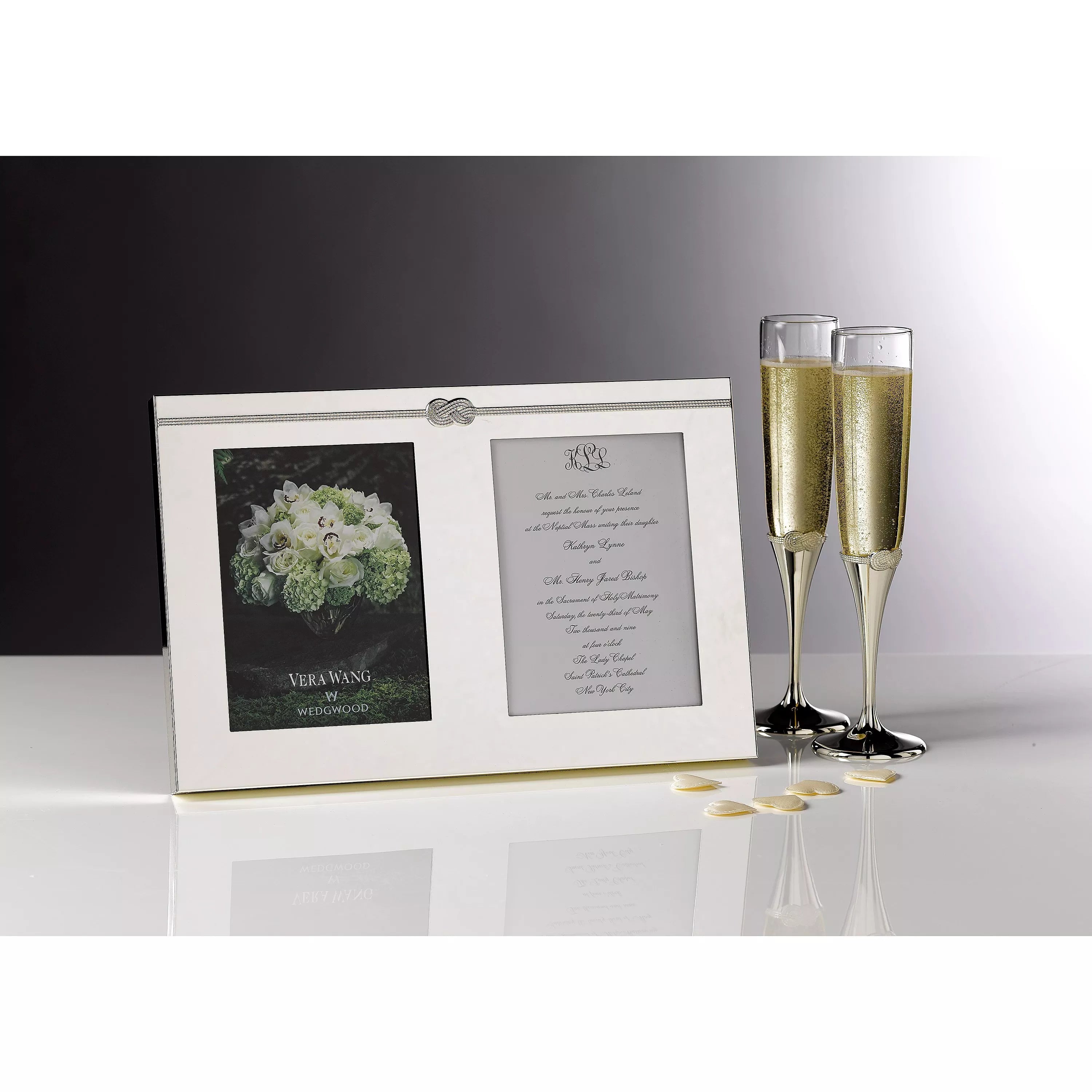 Vera Wang double photo frame silver H23xW35cm - British product