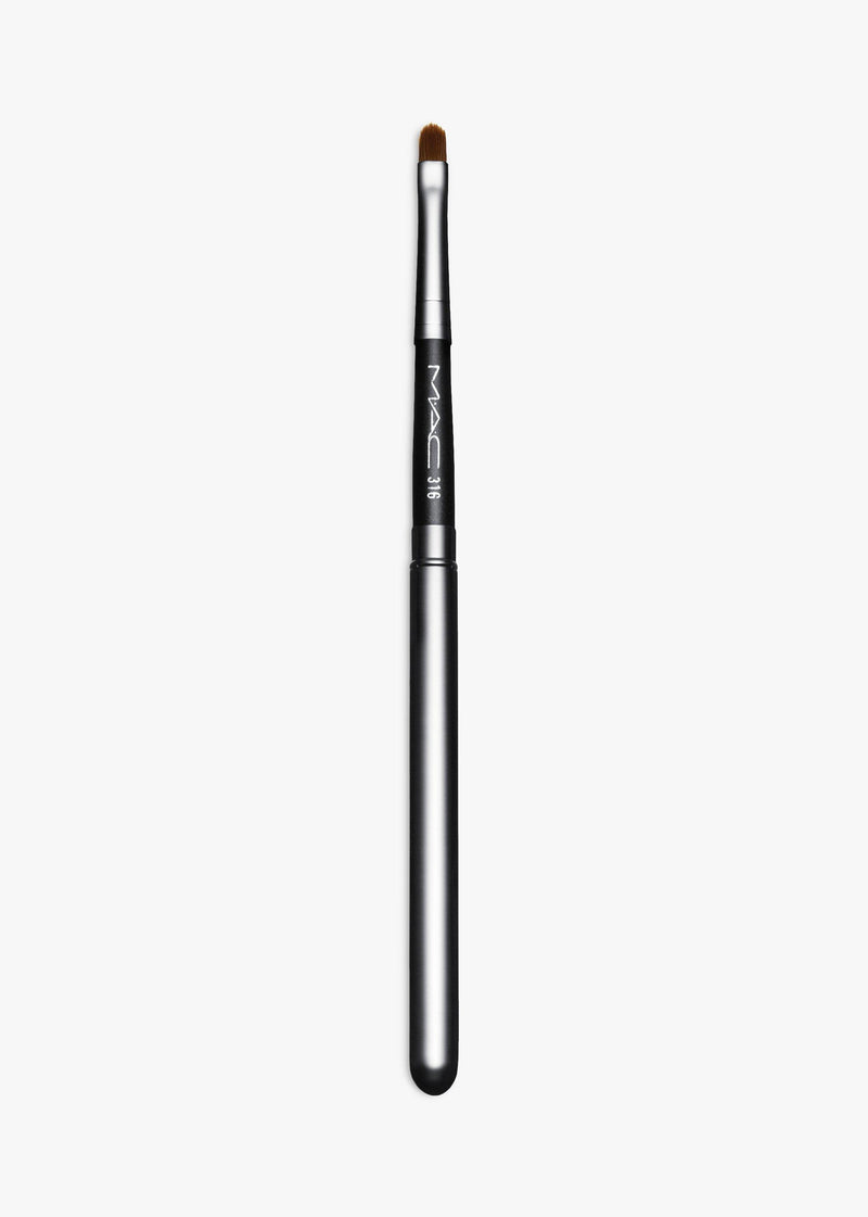 MAC 316 lip brush with tapered tip and metal cover, imported from the UK