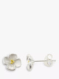 Nina B sterling silver gold plated flower stud earrings - British product
