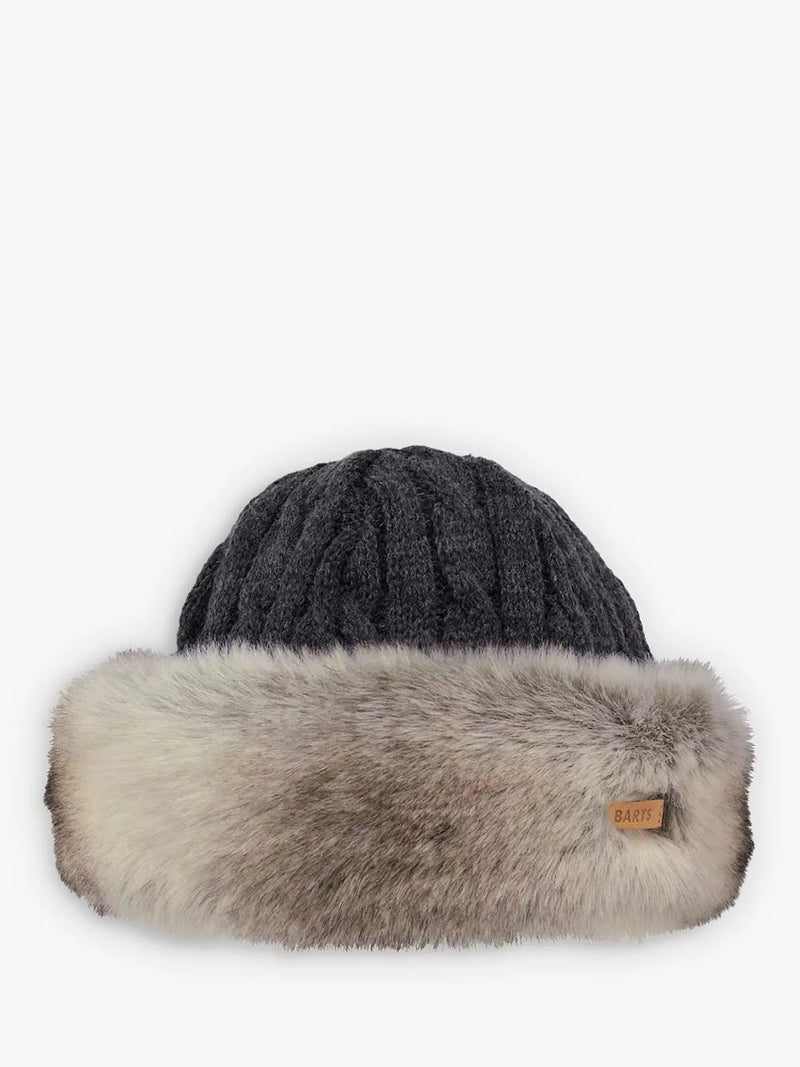 Barts faux fur cable bandhat, one size, UK version