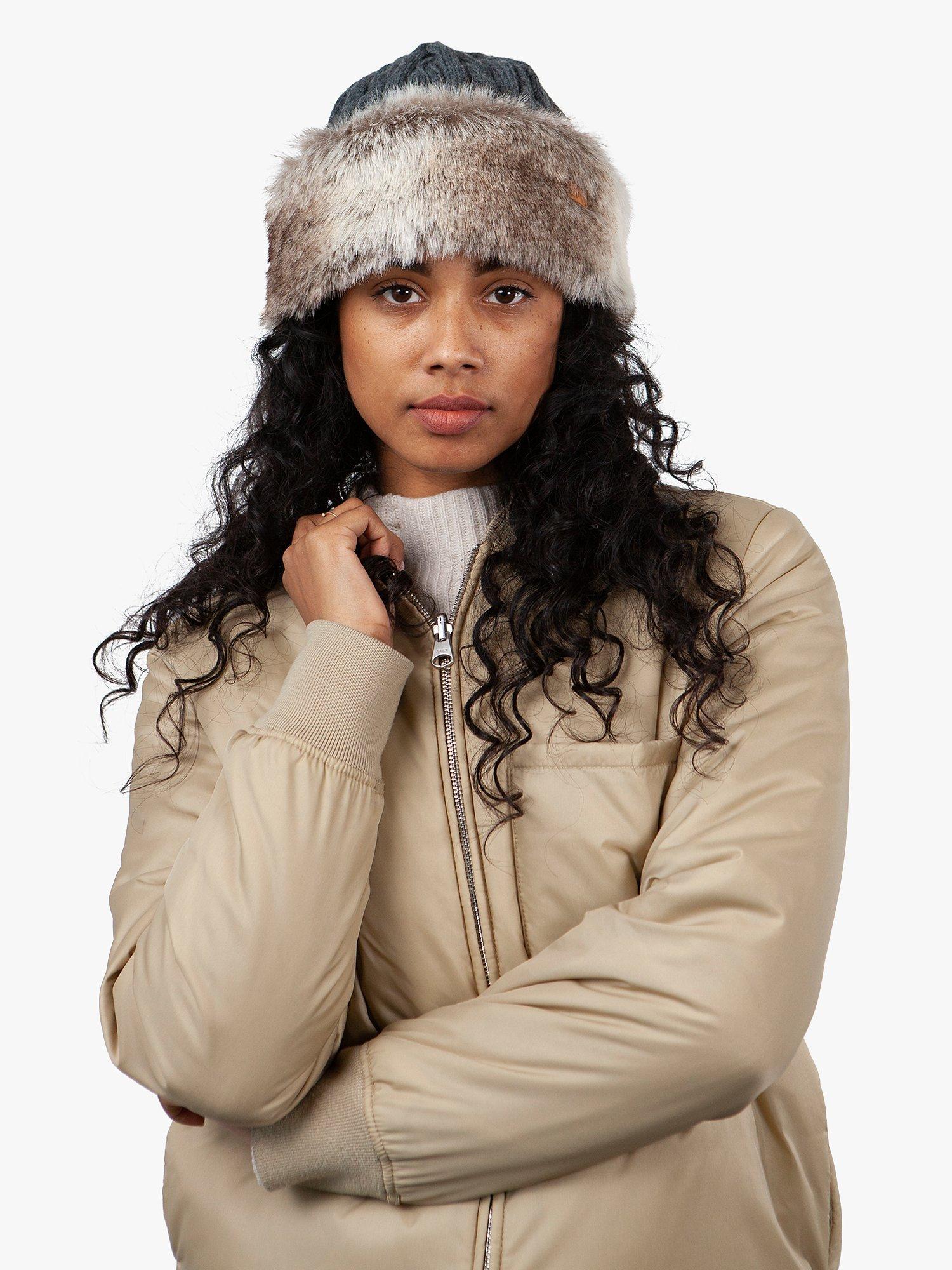 Barts faux fur cable bandhat, one size, UK version