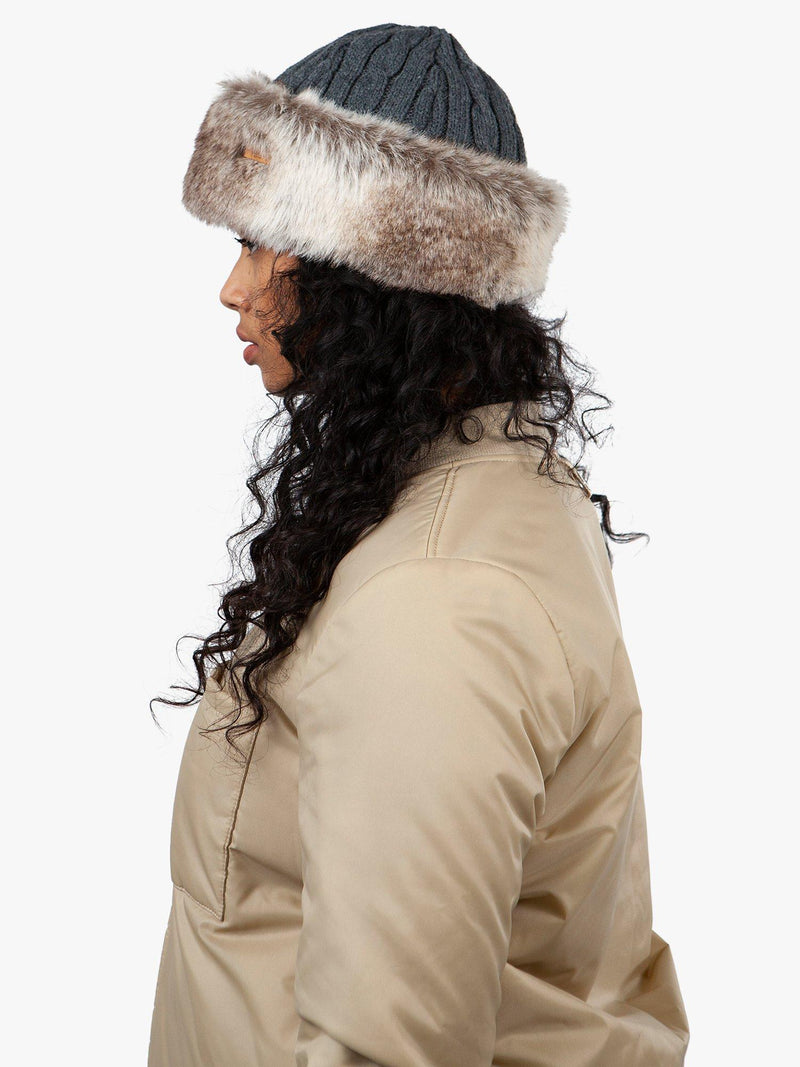 Barts faux fur cable bandhat, one size, UK version