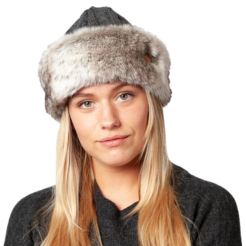 Barts faux fur cable bandhat, one size, UK version