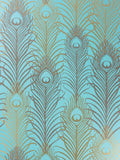 Matthew Williamson Peacock Wallpaper, Jade/Antique Gold,  W6541-02