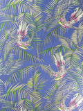 Sunbird Design Wallpaper with Exotic Bird and Foliage Pattern