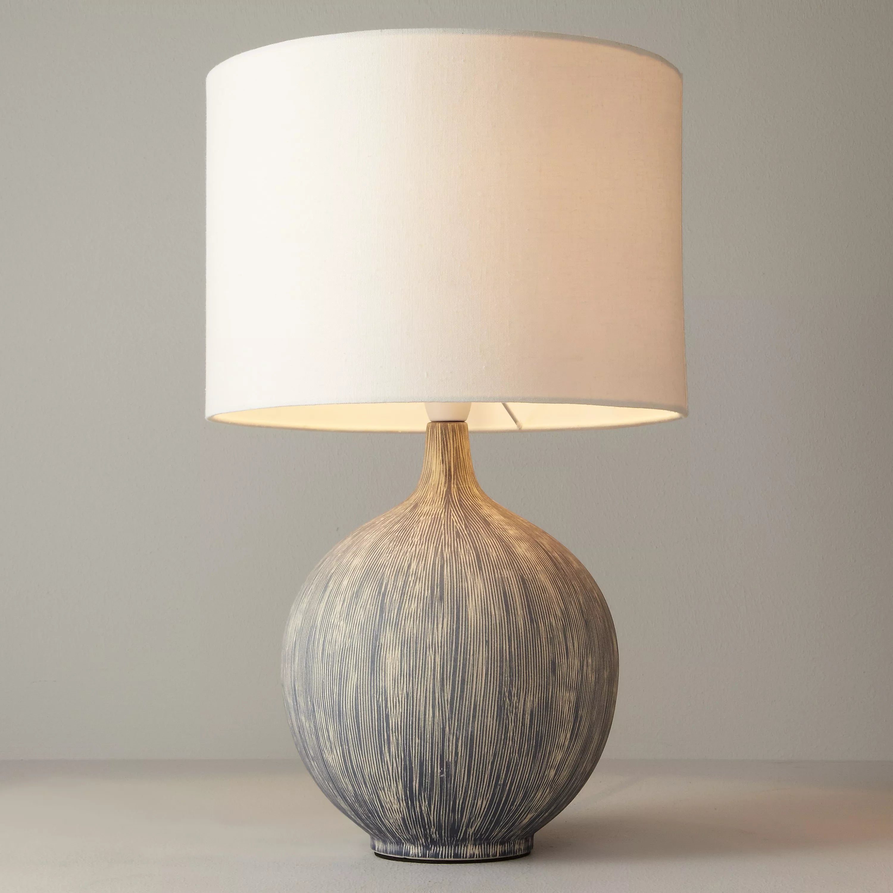 John Lewis large ebony ceramic table lamp (British brand)