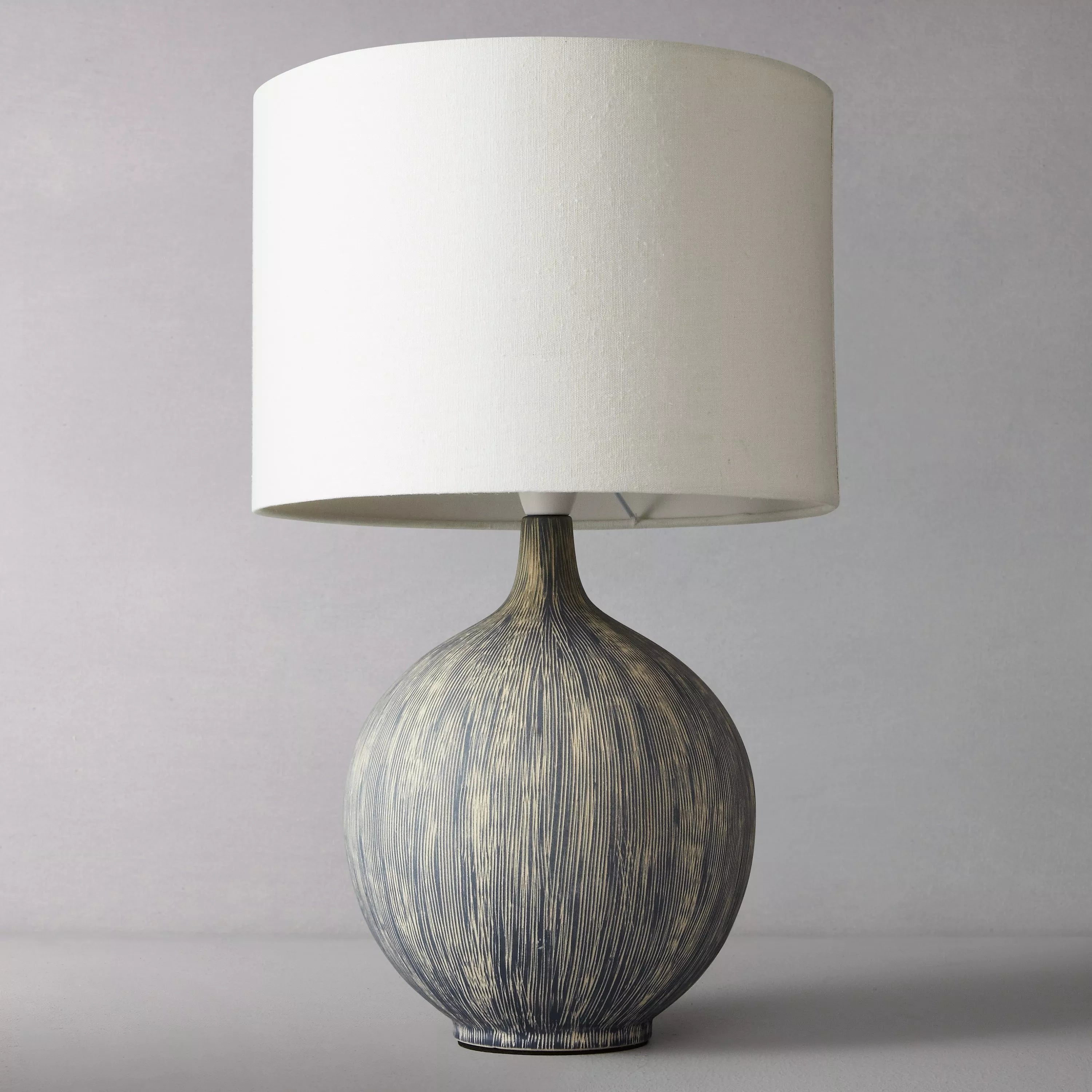 John Lewis large ebony ceramic table lamp (British brand)