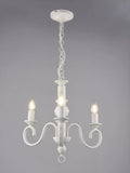 John Lewis Carlita white 3-arm ceiling light 40x42x42cm, imported from the UK