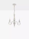John Lewis Carlita white 3-arm ceiling light 40x42x42cm, imported from the UK