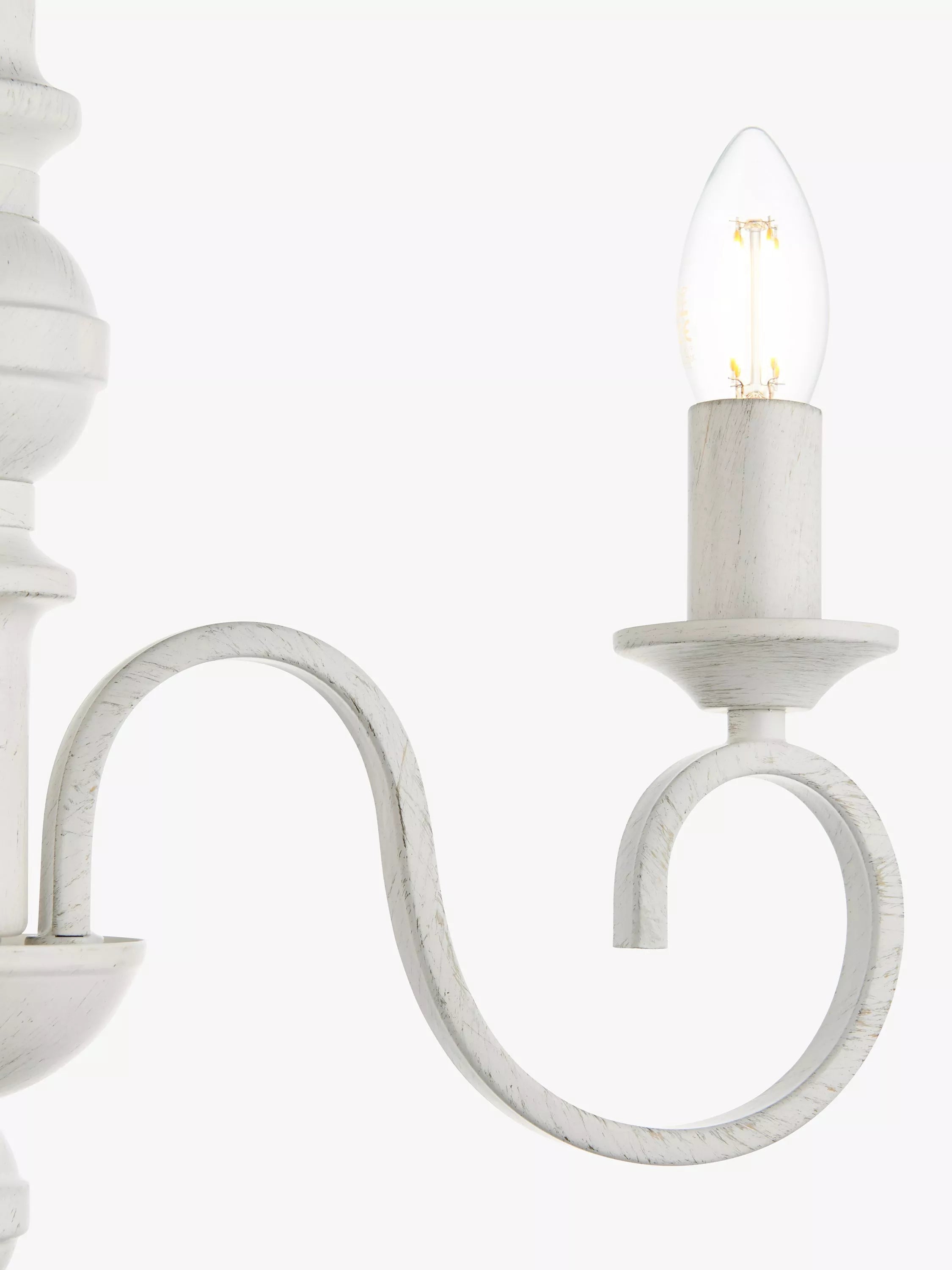 John Lewis Carlita white 3-arm ceiling light 40x42x42cm, imported from the UK