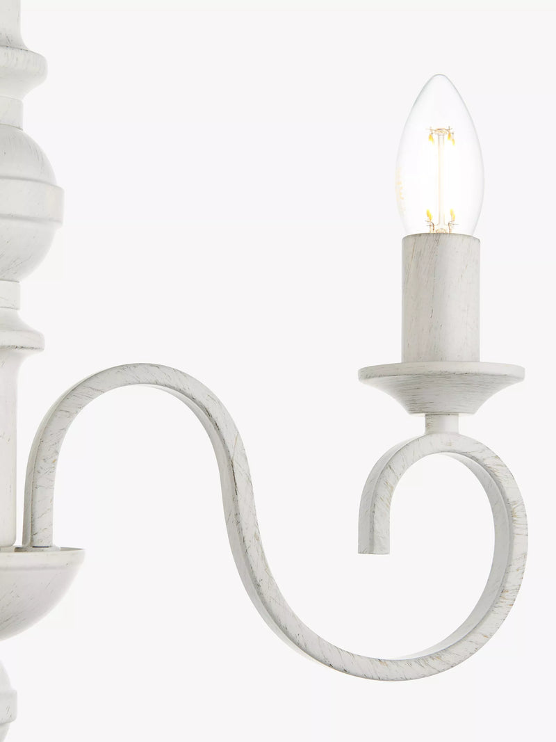 John Lewis Carlita white 3-arm ceiling light 40x42x42cm, imported from the UK