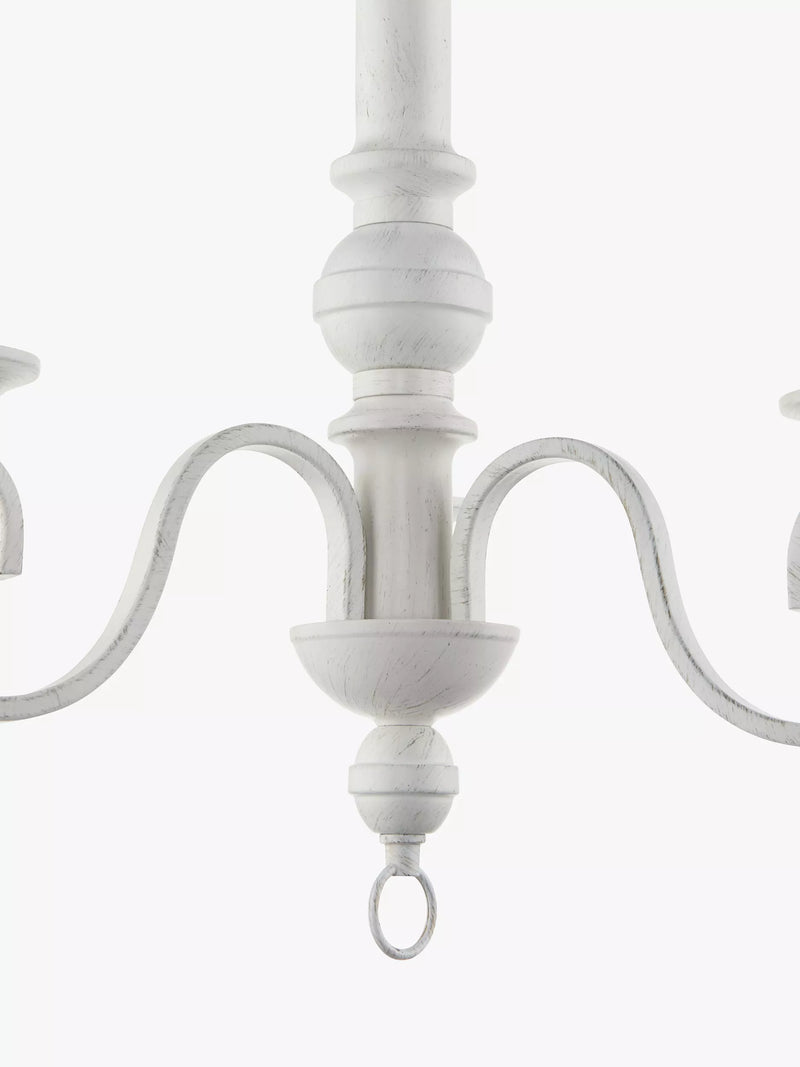 John Lewis Carlita white 3-arm ceiling light 40x42x42cm, imported from the UK