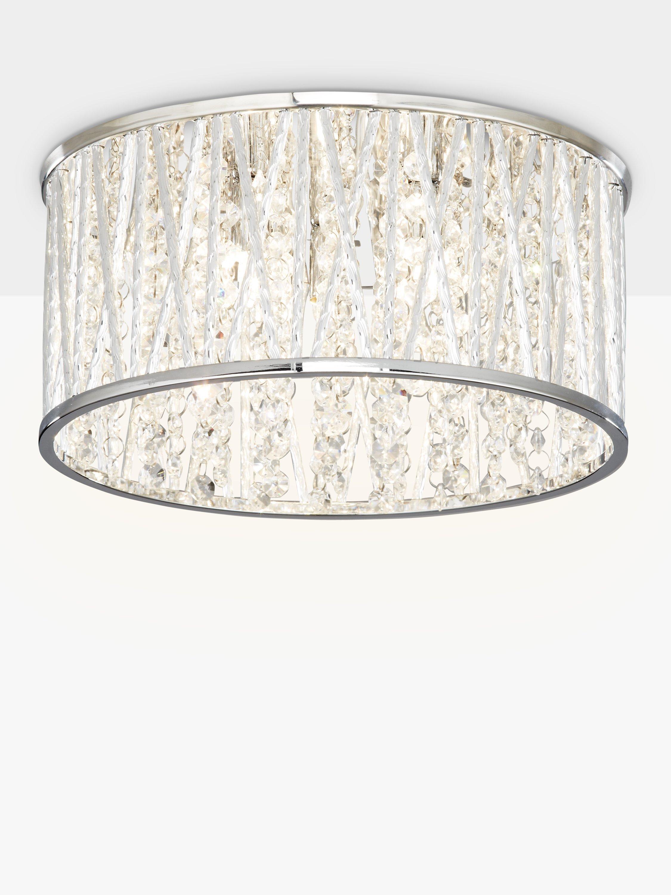 John Lewis crystal ceiling light with beads and chrome (British brand)
