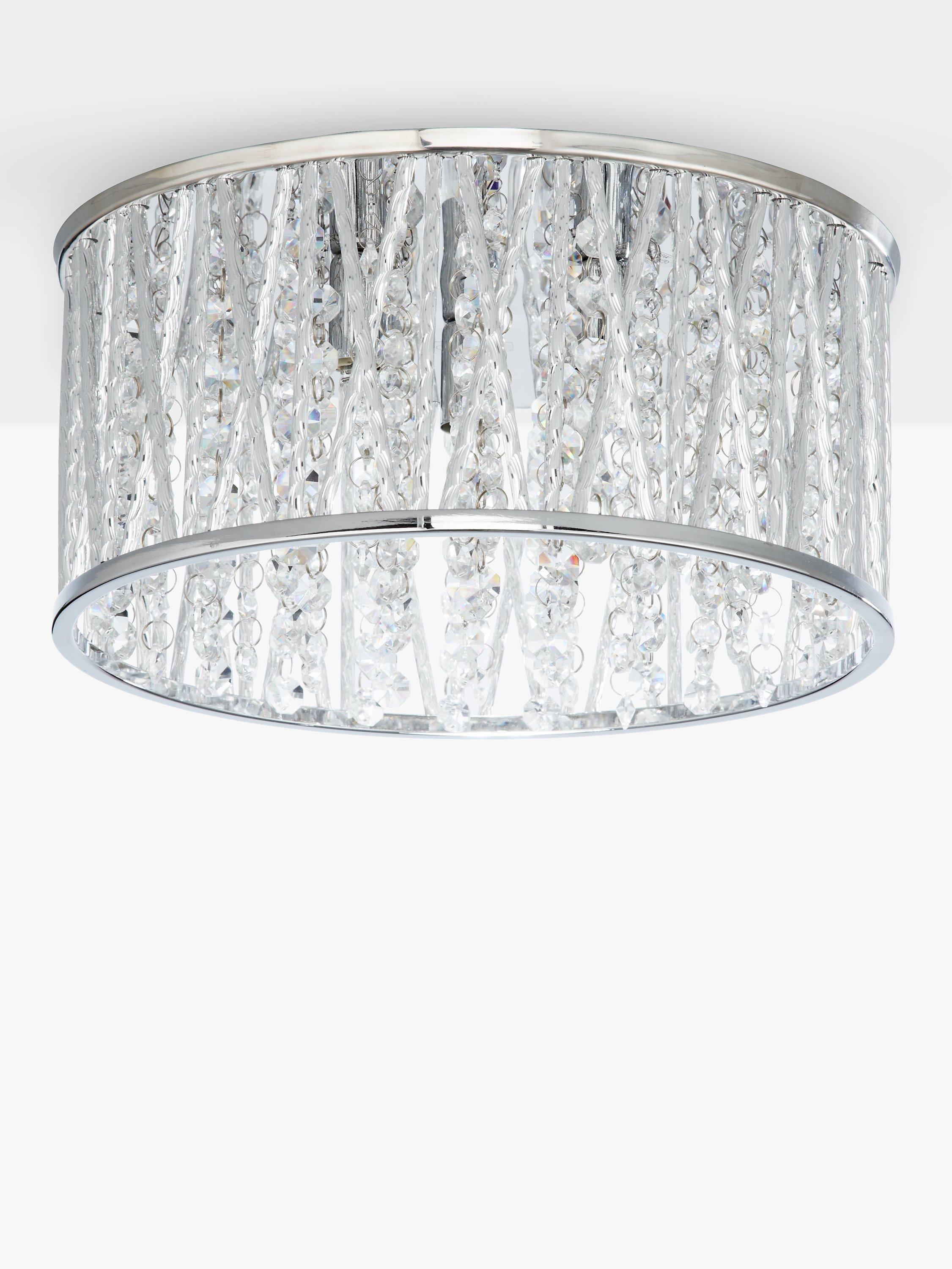 John Lewis crystal ceiling light with beads and chrome (British brand)