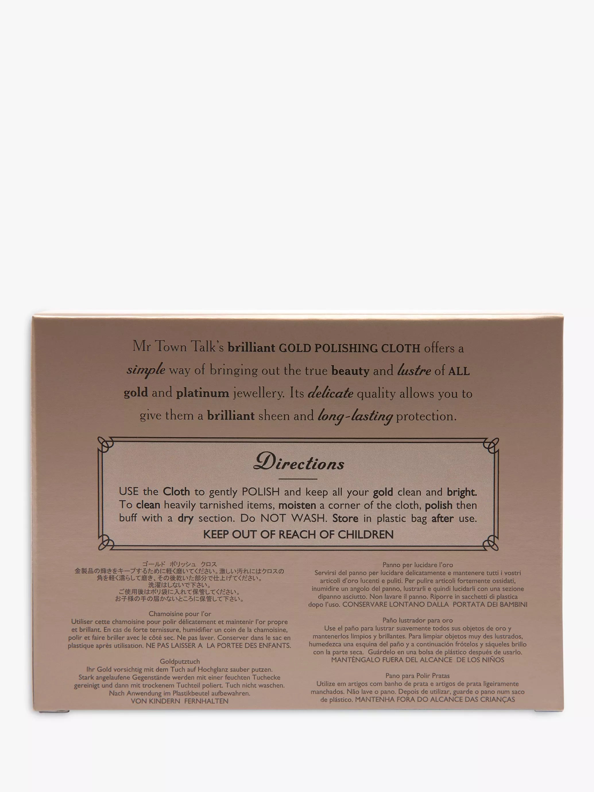Town Talk Brilliant Gold polishing cloth 45x30cm - British product