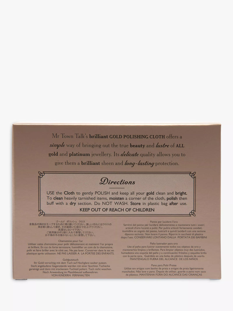 Town Talk Brilliant Gold polishing cloth 45x30cm - British product