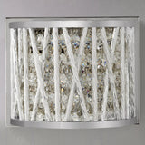 John Lewis crystal drum wall light chrome finish, imported from the UK