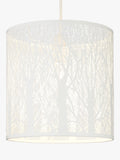 John Lewis painted metal ceiling shade with woodland tree pattern, UK version