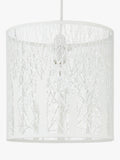 John Lewis painted metal ceiling shade with woodland tree pattern, UK version