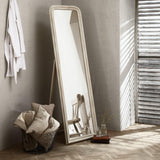 John Lewis Distressed Cheval Mirror Cream 170x50cm, imported from the UK