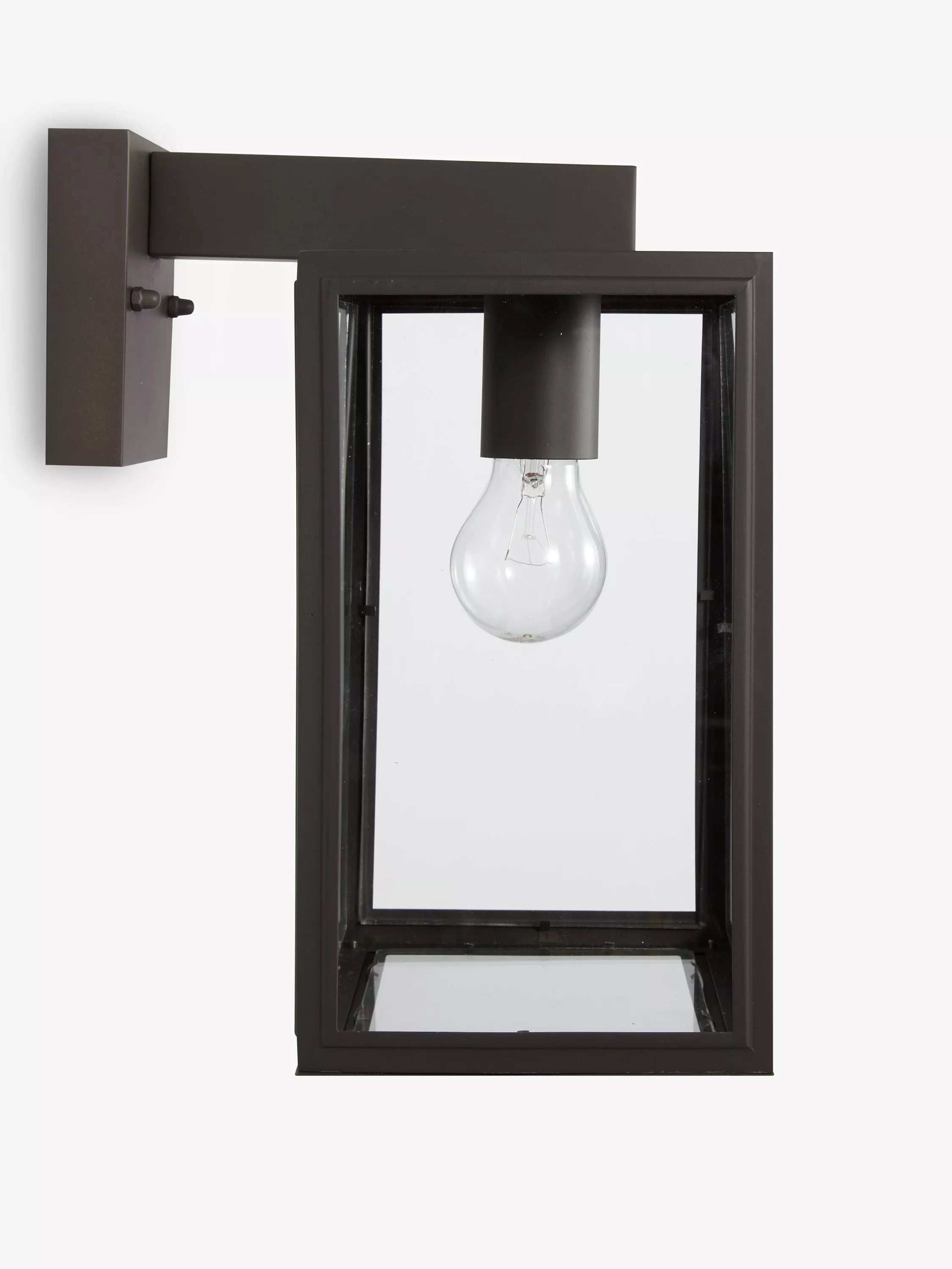 John Lewis Louvre outdoor glass lantern coffee finish, imported from the UK